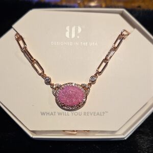 BP Pink Ice Necklace with Rose Gold Chain